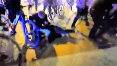 Downtown protest last night. It really feels distopian 😥 (apologies for the quality)