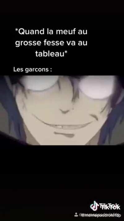 Boys when the girl with a thicc cake gets called to the board