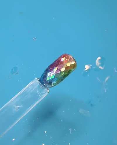 Video of the glitter placement swatch