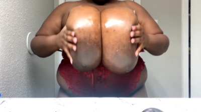 Oiled up and ready to be massaged