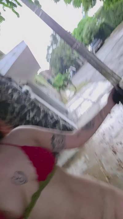 Walking free, bottomless and breezy