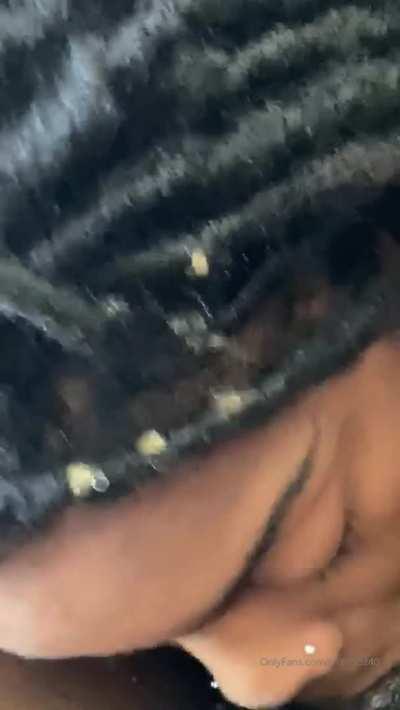 WATCHING HER CLOSEUP SUCKING WILL MAKE YOU CUM TWICE💦 CHECK COMMENZ FOR MORE OF HER👇