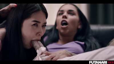 Sexy Japanese girl gets a surprise from her friend 