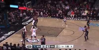 [Highlight] Kat dives off the court on a defensive stop for the wolves