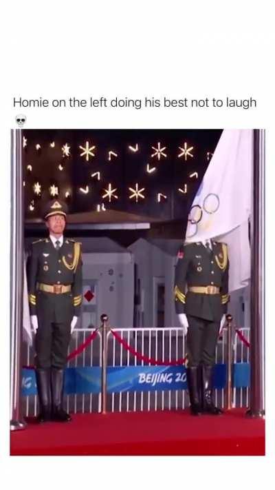 Atleast he didn't break character 