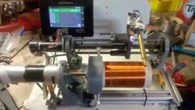 Cnc Coil winder with arduino nano and touchpanel