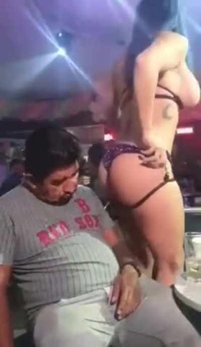 He's so drunk he doesn't know what is going on