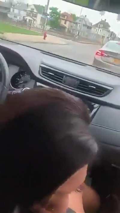 Eating dick in traffic.