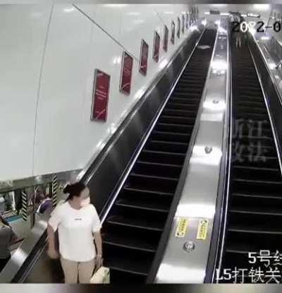To use escalator as a convey belt