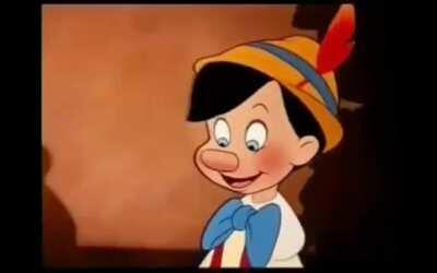 Cricket teaches Pinocchio how to whistle