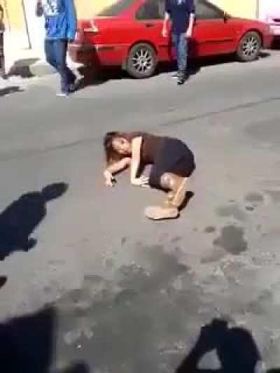 No backstory to this brutal beat down