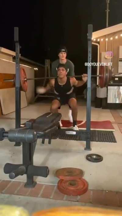 When you have a incompetent spotter.