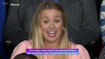 Question Time audience member calls out Home Secretary calling refugees an “invasion”