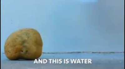 just a rock and water