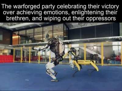 Boston Dynamics machines flawlessly and soulfully dancing in rhythm.