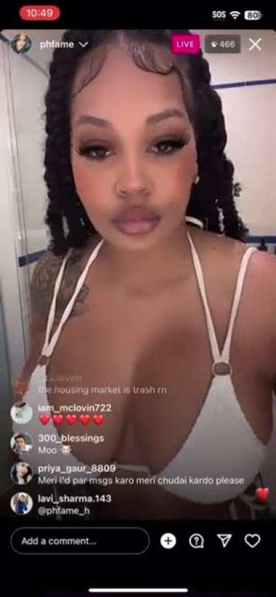 phfame teasing fans with her sexy body & juicy boobs on Instagram LIVE now that 🍆NO NUT NOVEMBER💦 is over