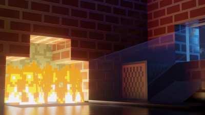 I made this Lo-fi looking scene for Minecraft songs :)