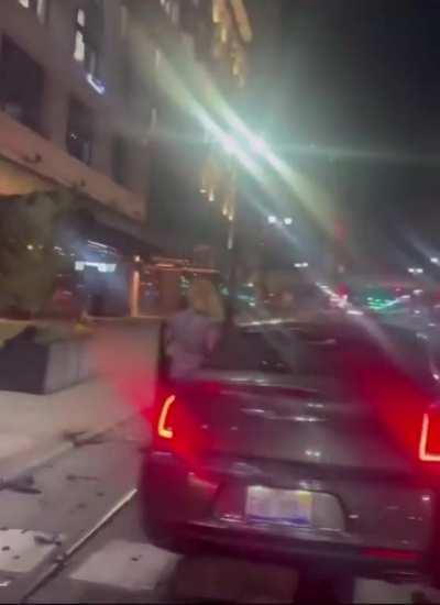 Overpacked car hits ambulance then fight breaks out