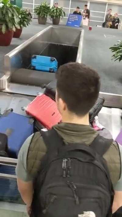 When no one is there to pick up their luggage