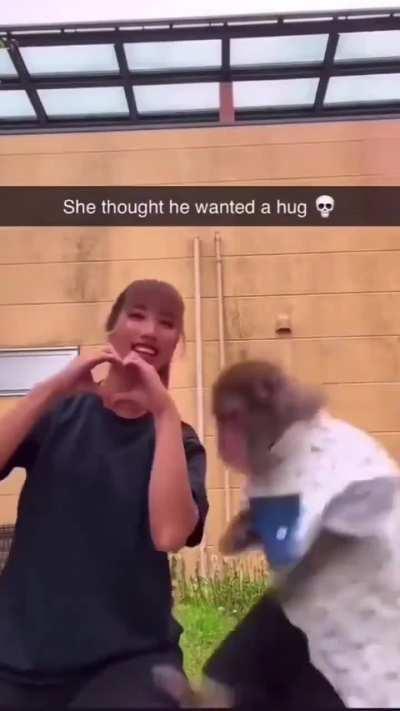 Grumpy monkey wanna hug...?