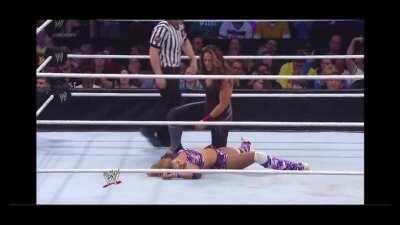 Little known fact: of all the jobbing Layla did in her career, every time she faced Tamina she got dominated. I mean straight dominated!