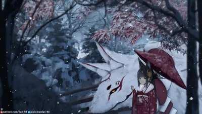 Nagato in the winter snow