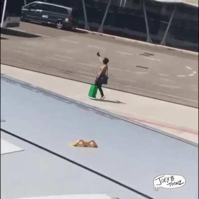 People who take selfies on airplanes.