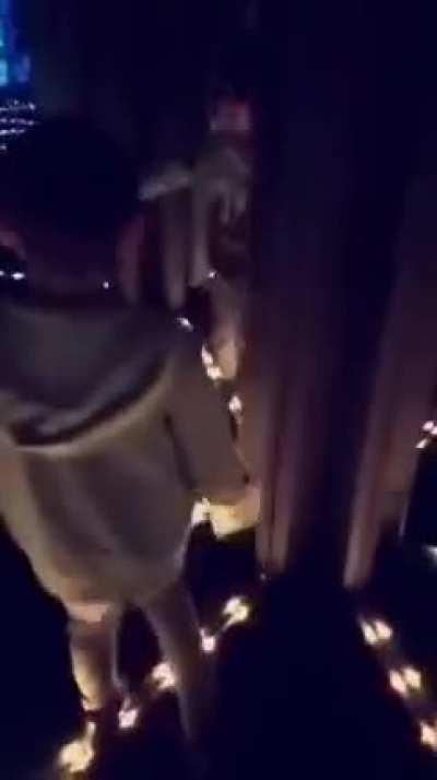 This kid thinking it found an exit