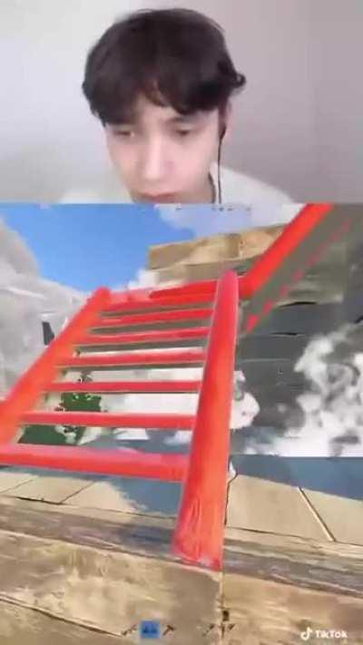 My man thinks he is in fortnite