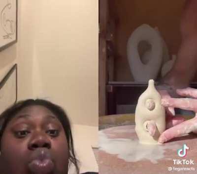 The woman was too stunned to speak