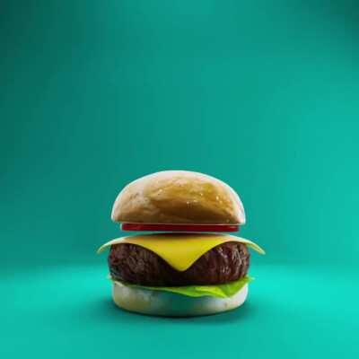 Thicc patty, veggies and bun