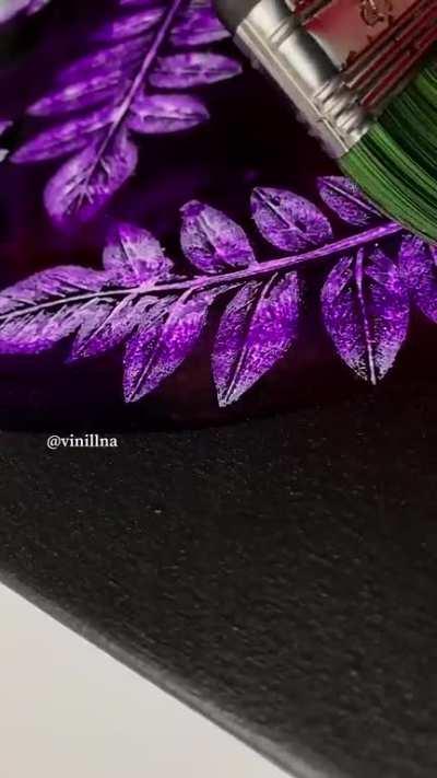 Mauve leaves painting