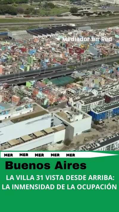 Villa 31, Vista aerea