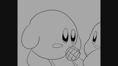 My friend showed me how to properly save animatics, so I'm back to making them! Here's Kirby with an interviewer dee