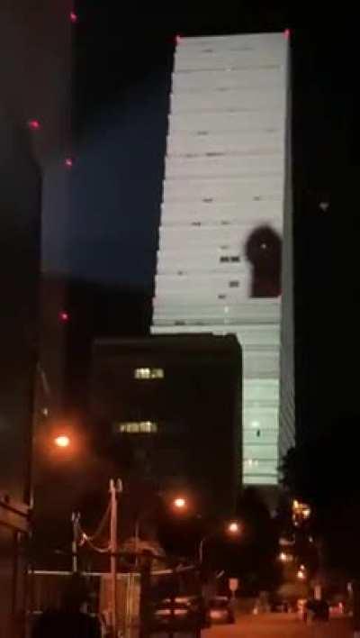 Illuminating a 200 Meter high building and then this happens