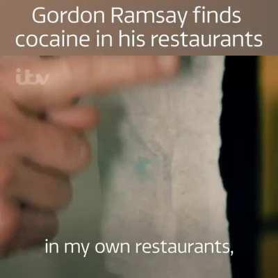 Gordon Ramsay finds cocaine in his restaurants