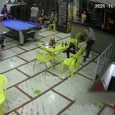 Trying to rob a billiards club in Brazil