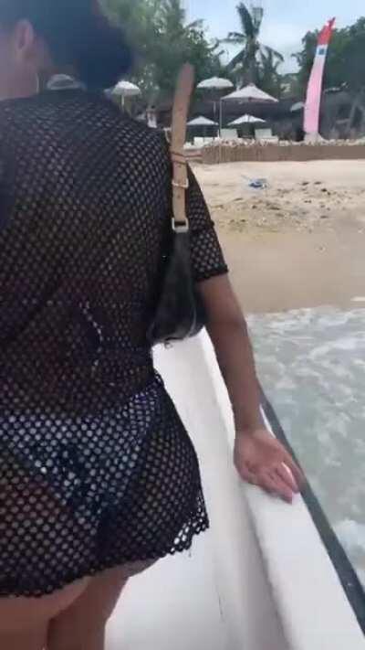 Big booty on a boat..