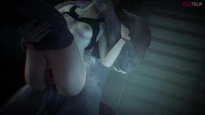 Claire getting pounded by Mr. X (Fugtrup) [Resident Evil]