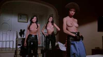 Marie O'Henry, Irene Tsu & Pamela Serpe (Briana Evigan's mom) in Three the Hard Way (1974)
