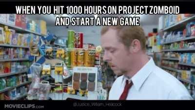 Finally hit the 1,000 hour mark, to celebrate this achievement. I’m taking my 3 month 15 day old character into town, to have a good time. I’m going to Louisville, with a cop car. I will sound the siren and wait, so a horde of our zombie friends will come
