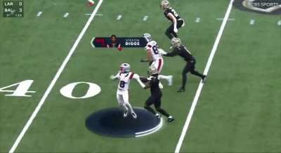 Stefon Diggs is called for an 