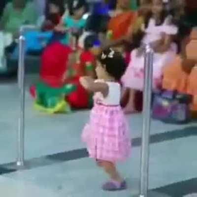 A little girl doing complex dance steps. Just brilliant.