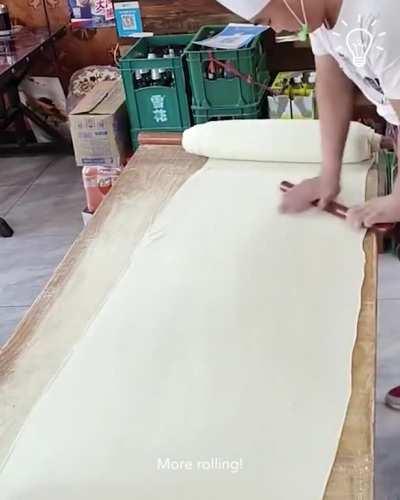 The process of handmade noodles