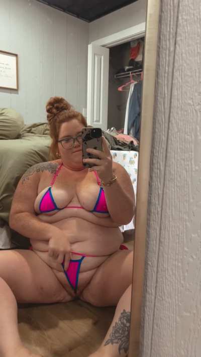 Chubby mom and bikini vibe