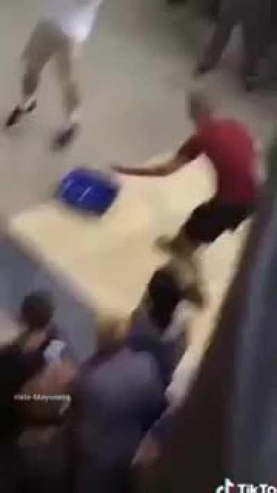 Beyblade battle with an audience