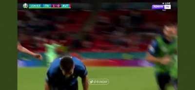 The rare, intentional meat crayon - Matteo Pessina goal celebration