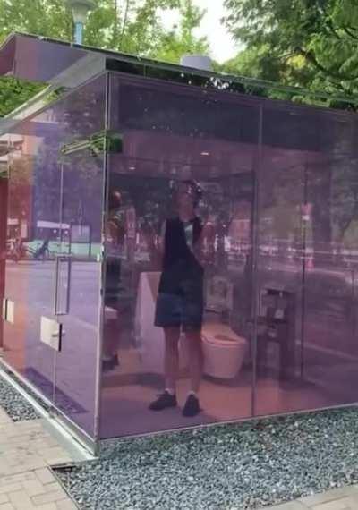Fancy public restroom in Japan