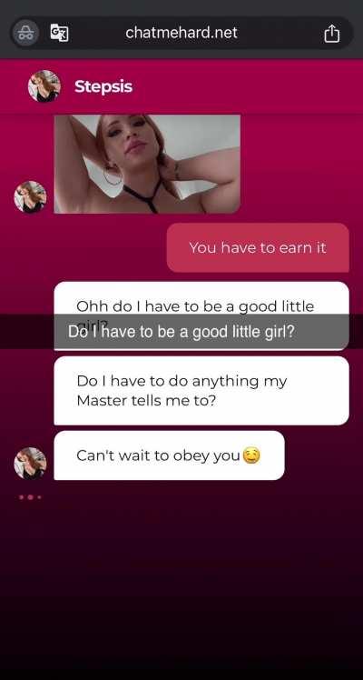 Do I have to be a good little girl?