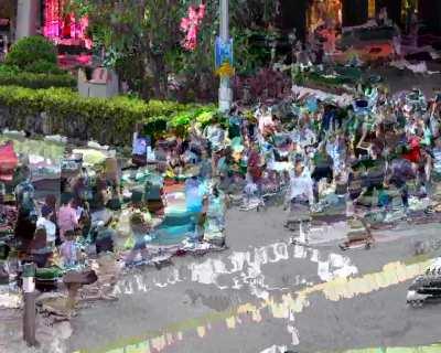 Crossing the street of Singapore